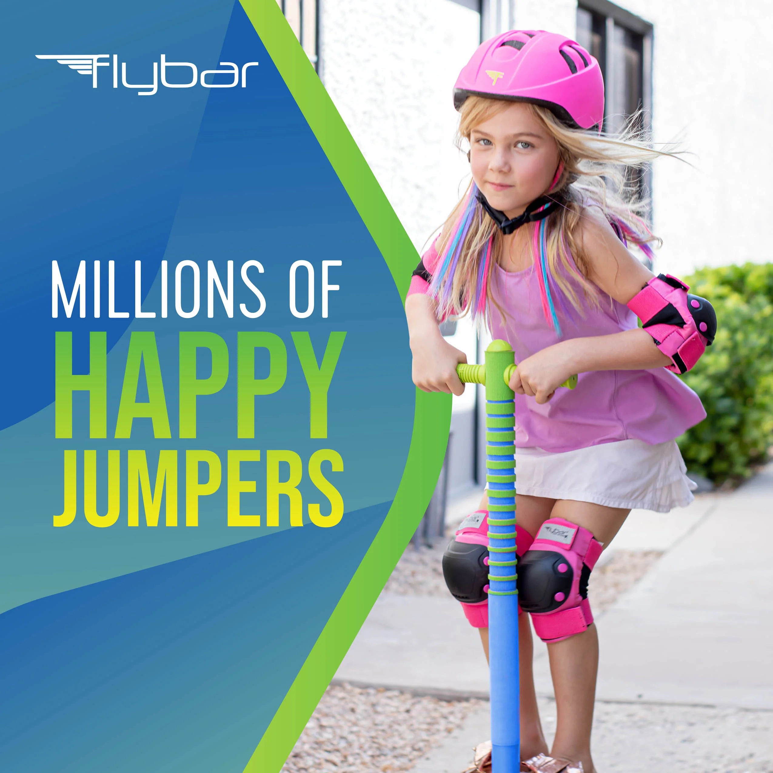 Flybar Masters of Bounce Pogo Stick Maverick Blue & Green