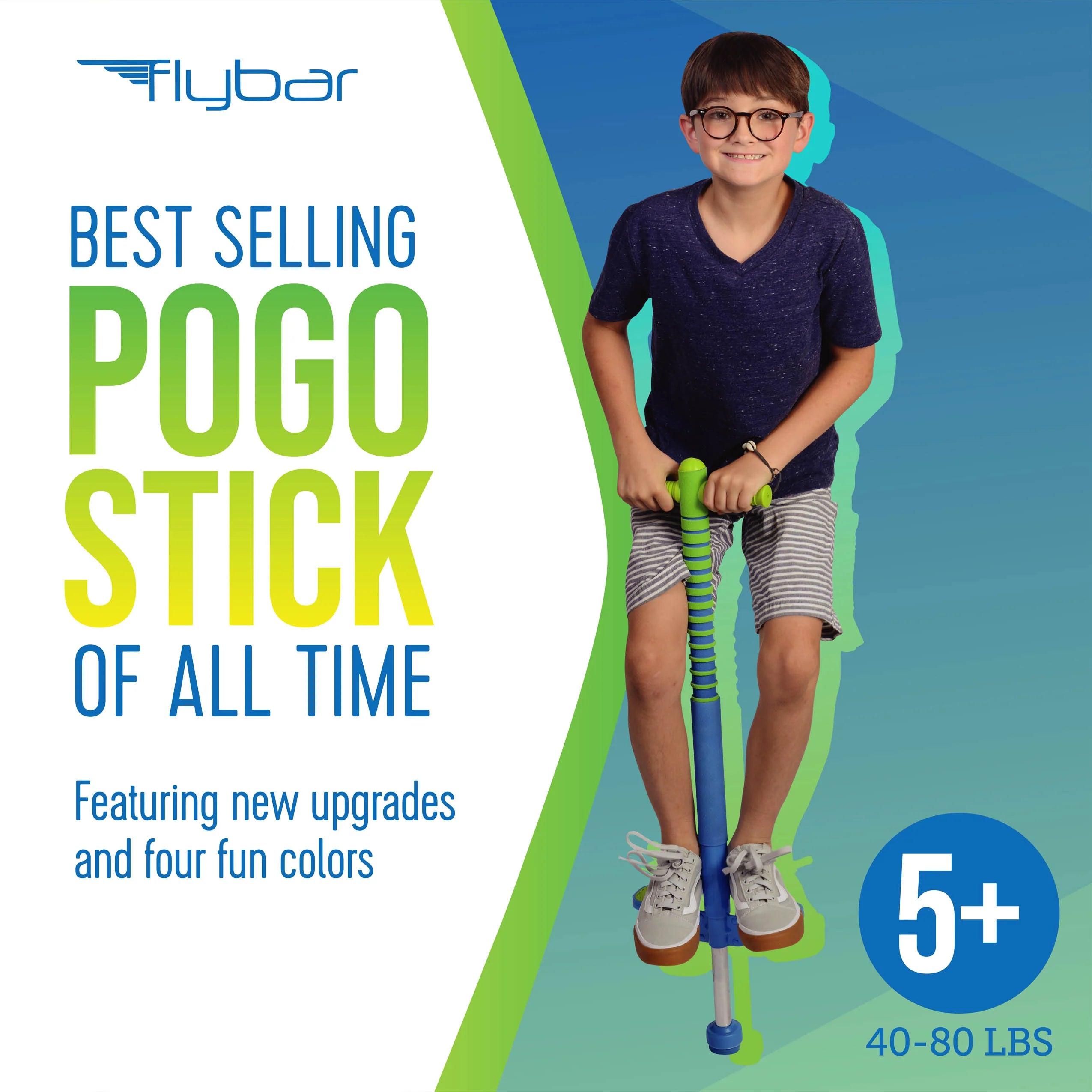 Flybar Masters of Bounce Pogo Stick Maverick Blue & Green
