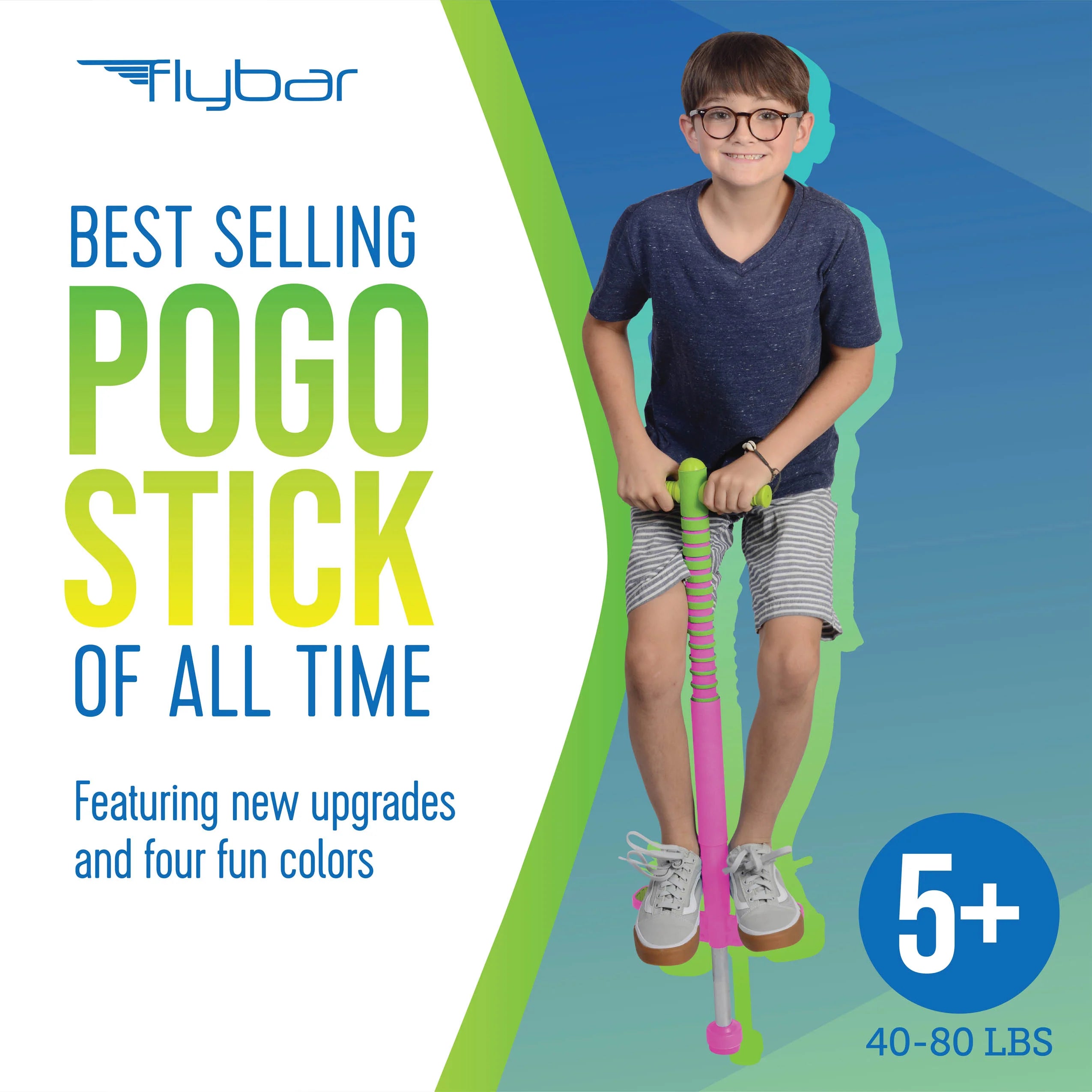 Flybar Masters of Bounce Pogo Stick Maverick Pink & Green