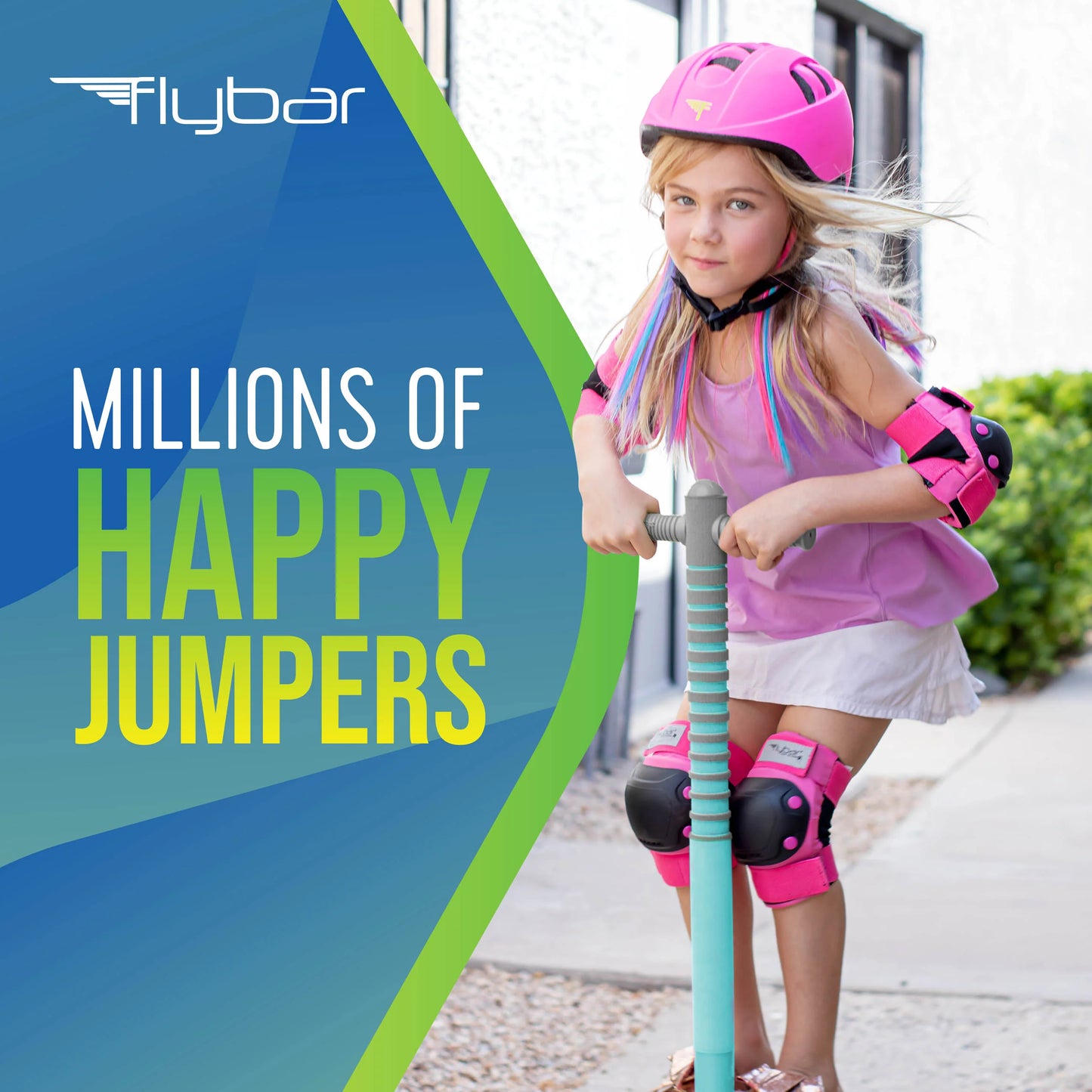 Flybar Masters of Bounce Pogo Stick Maverick Pink & Green