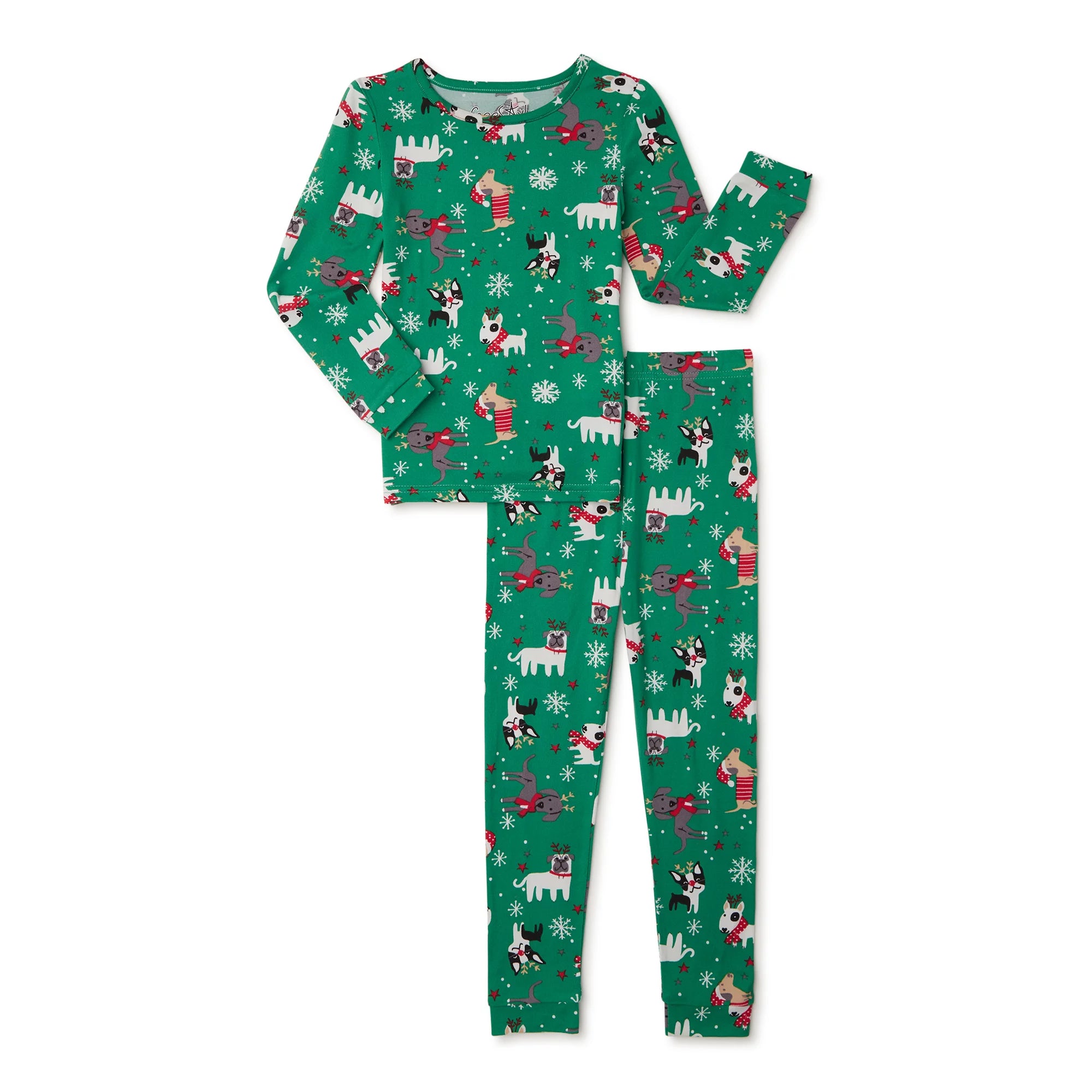 Boys 2-Piece Pajama Sleep Christmas Green