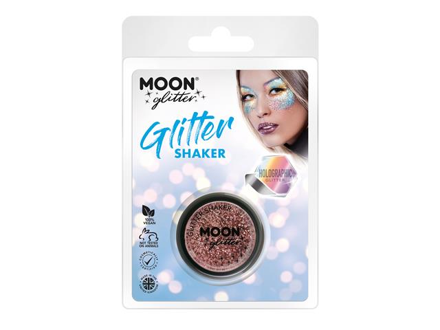 Holographic Fine Glitter Shaker,5g Rose Gold
