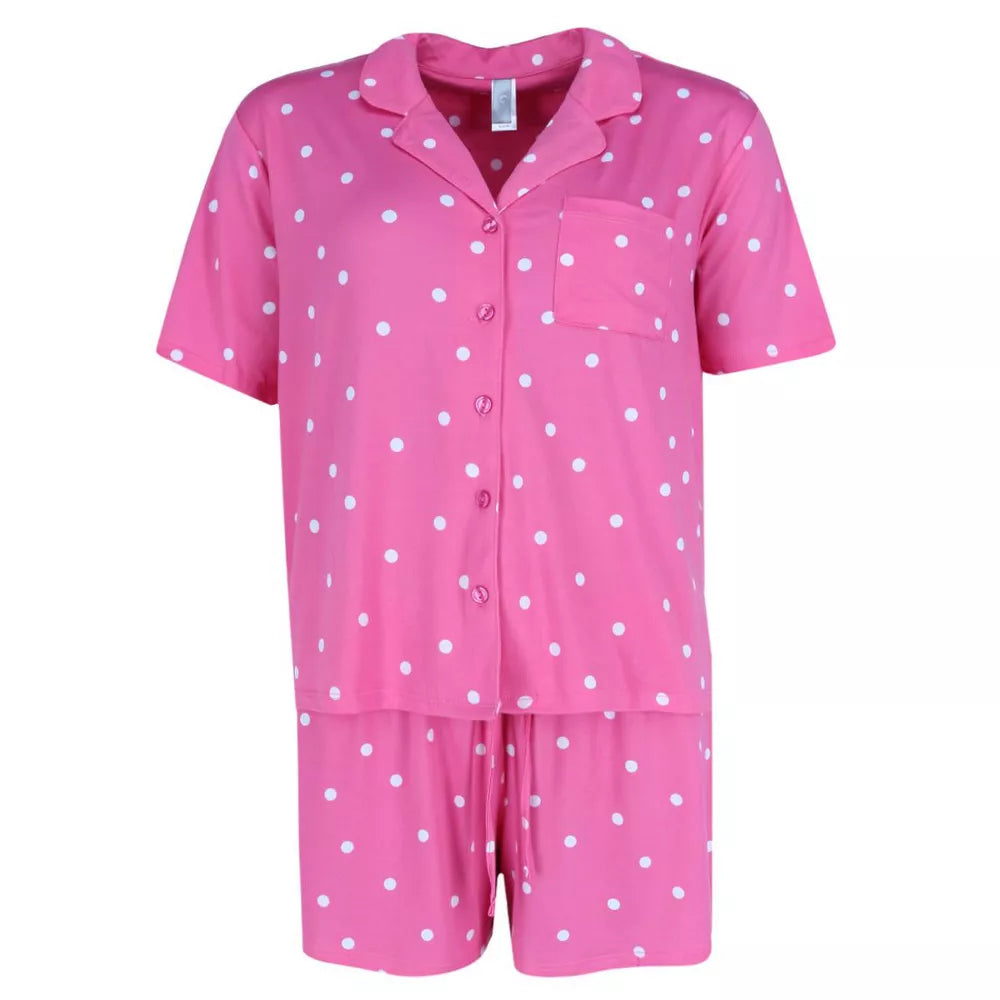 Notch Short Set Hot Pink