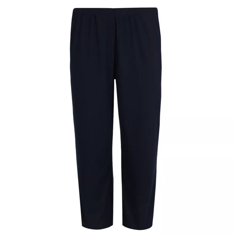 Notch Ribbed Pj Set Black