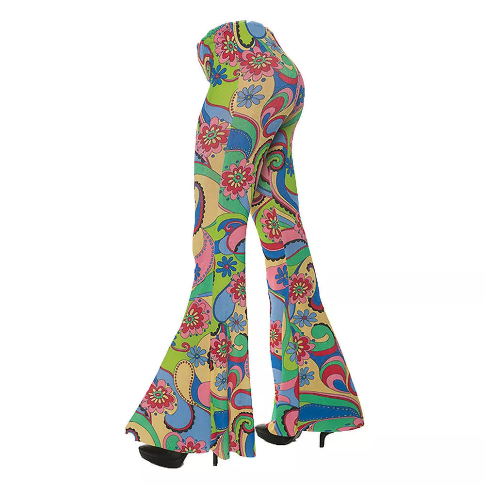 70'S Flower Bell Bottoms