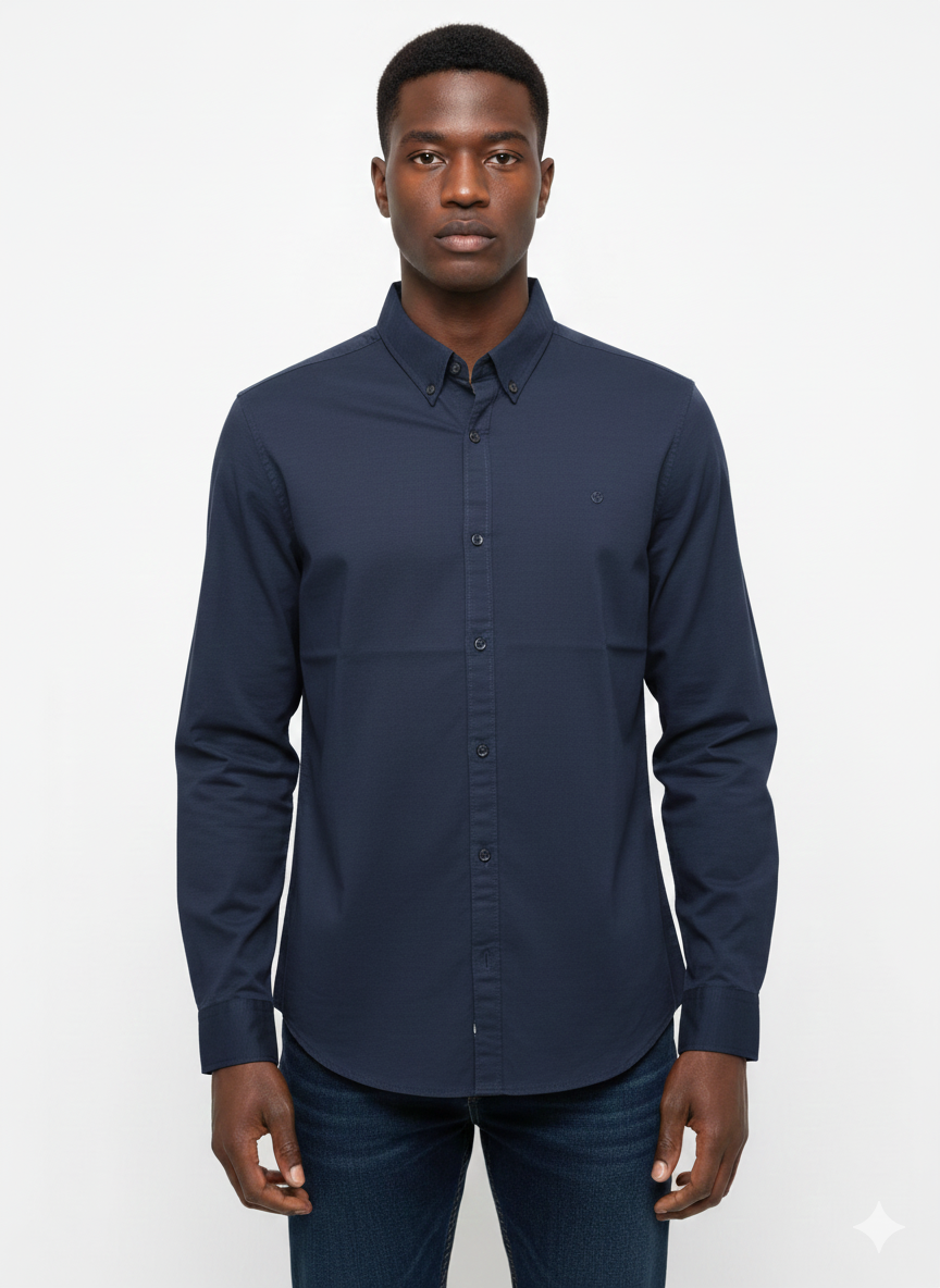 Long Sleeve Shirt Navy - Just Blu
