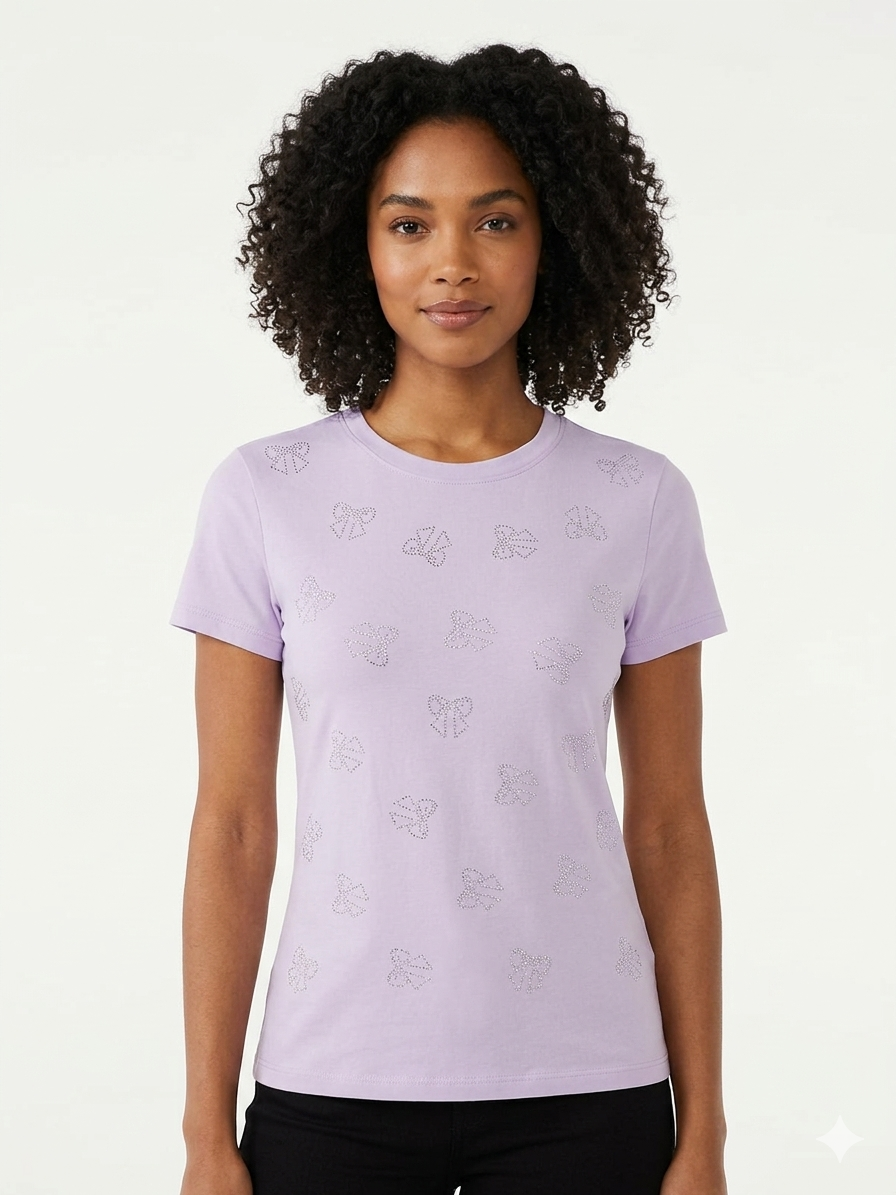 Diamonds Bow Top Lilac