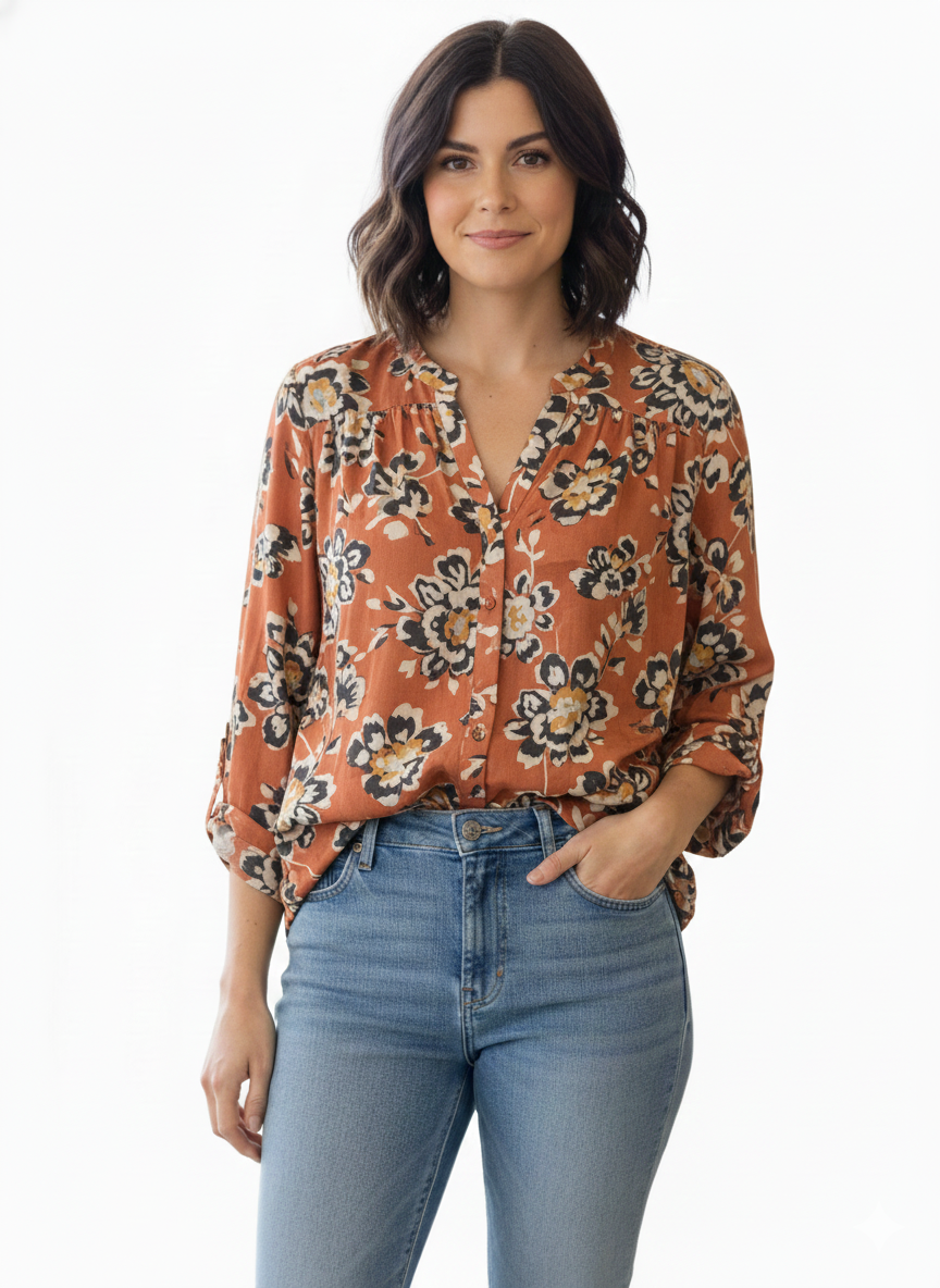 Blouse Bombay Brown / Lotus - Hope & Harlow