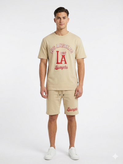 Conjunto Caballero Los Angeles LA 1987 Beige