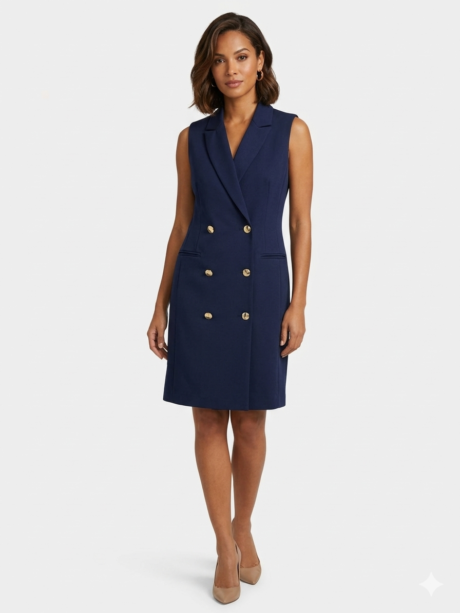 Dress Sleeveless Navy - Shelby and Palmer
