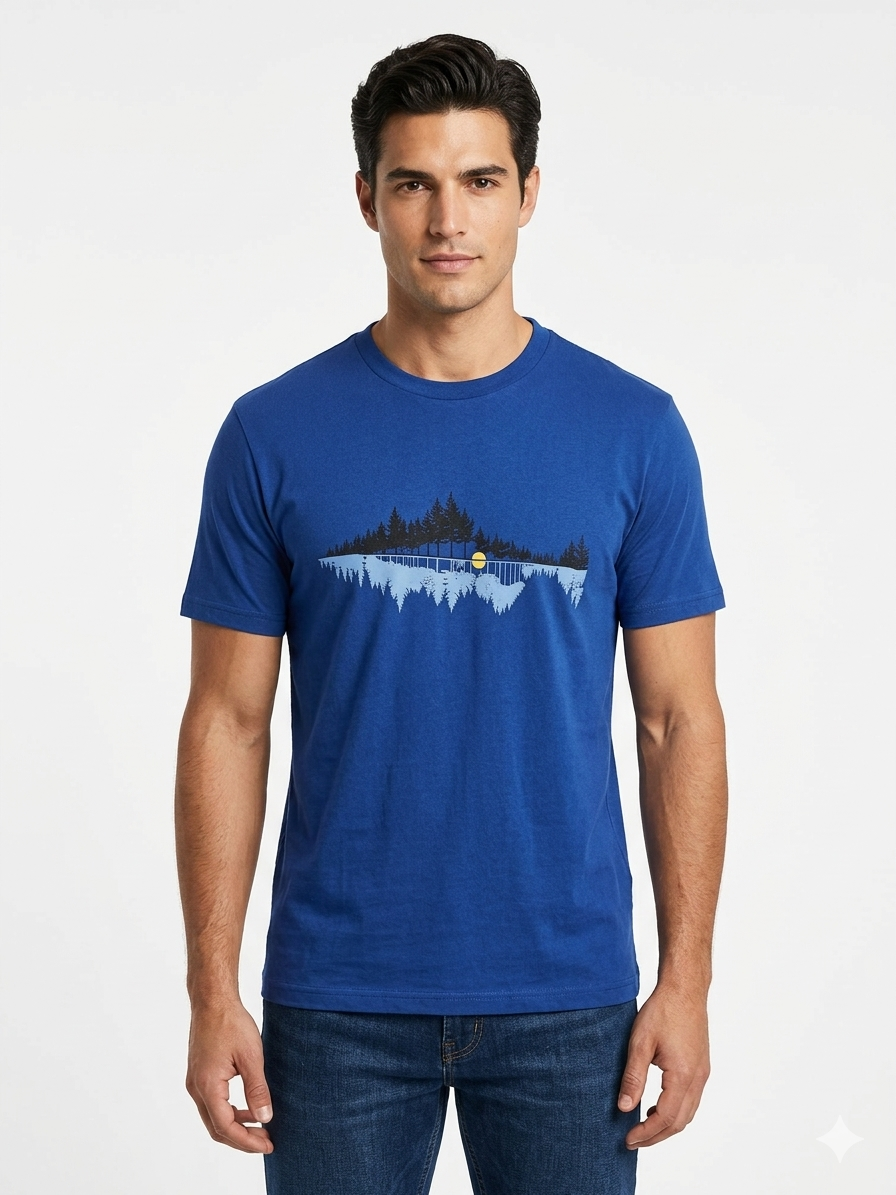 Tree Line Troup Graphic Tee Dark Indigo