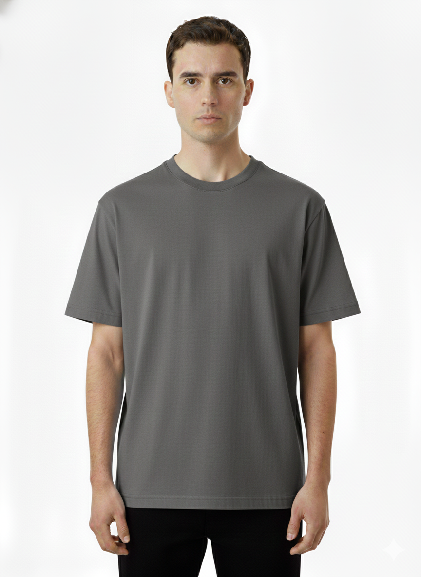 T-Shirt with a round neck Charcoal