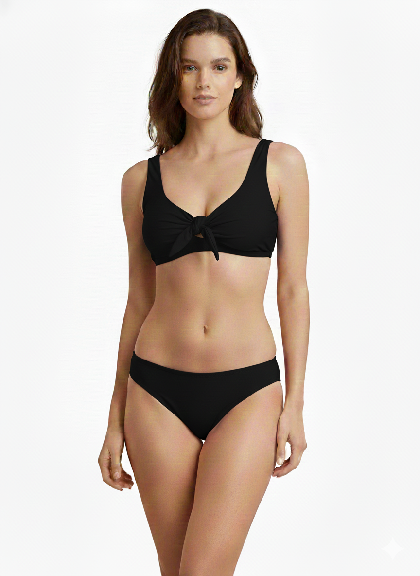Ladies 2pc Swimsuit Black - Emma Jordan
