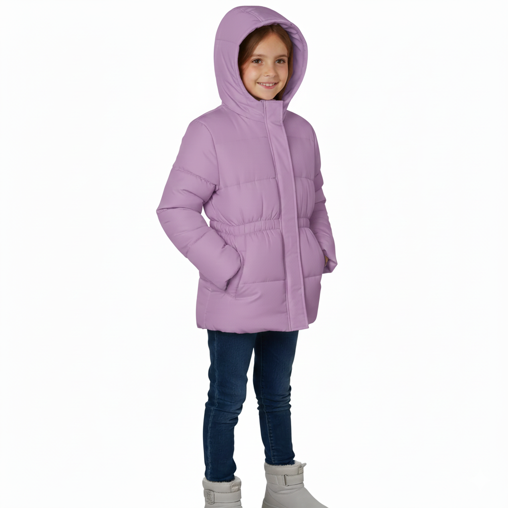Modern Solid Puffer Lilac