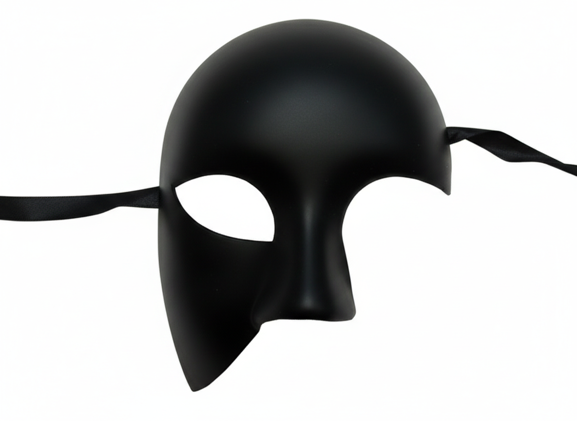 Black Phantom Half Face Mask