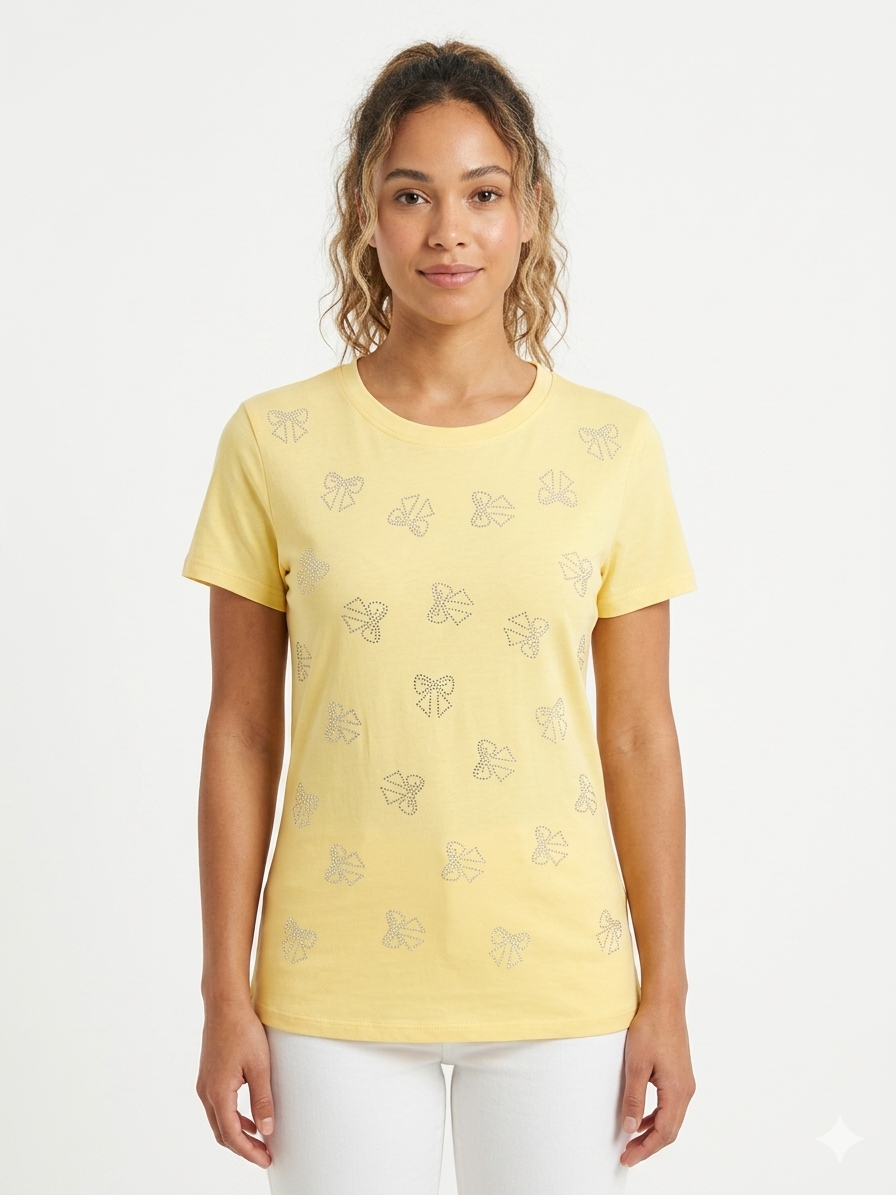 Diamonds Bow Top Yellow
