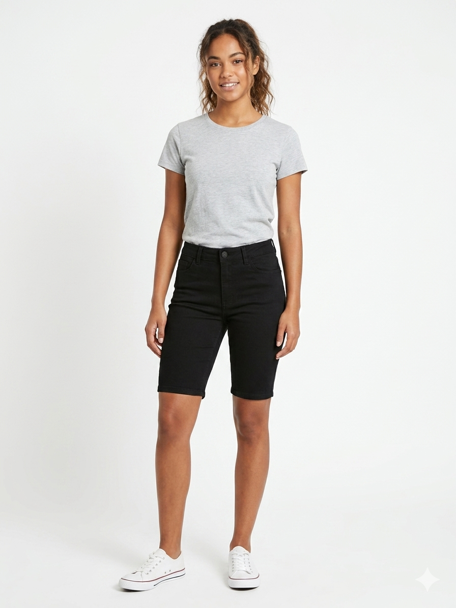 H-Stretch Bermuda Black