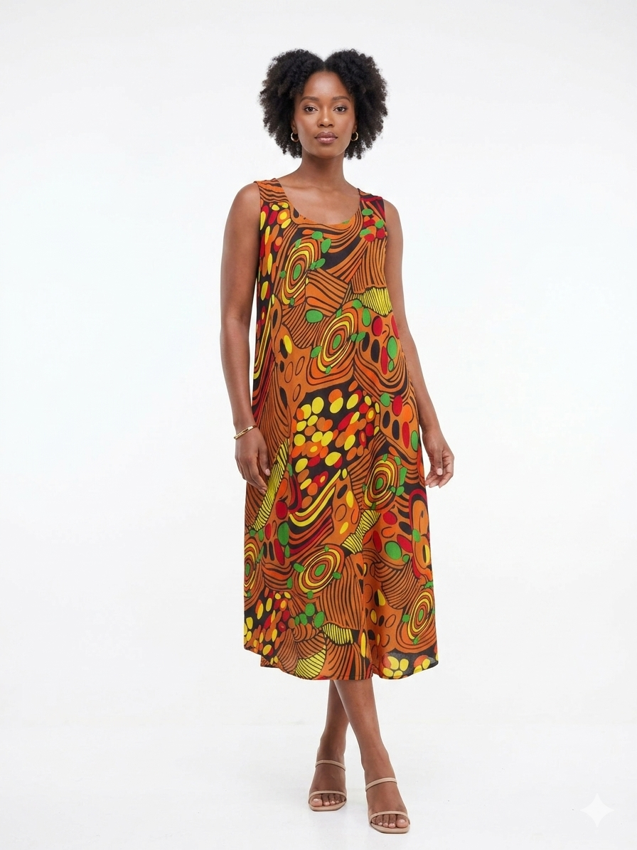 Multi Color Dress Etnia Negra