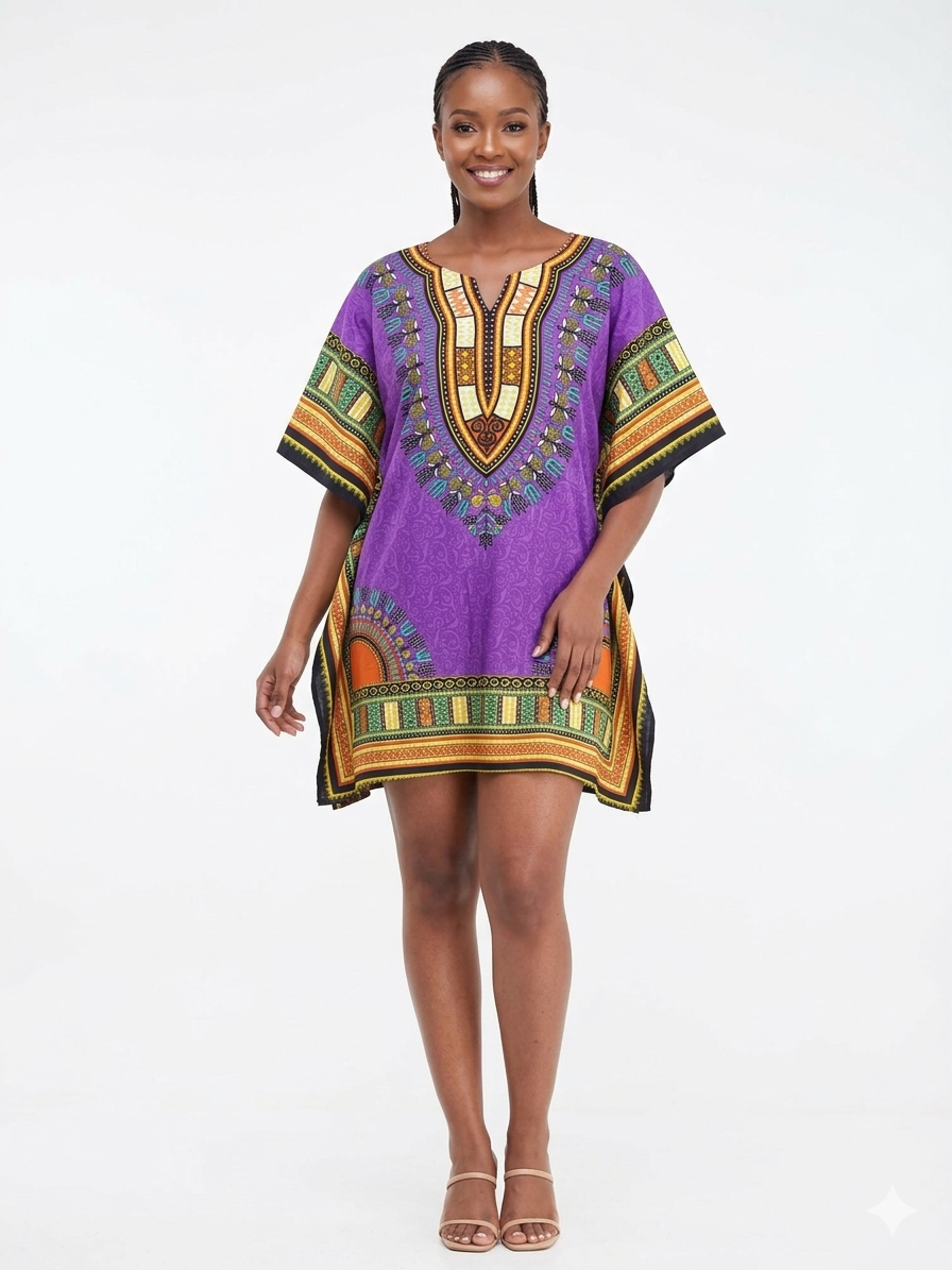 Short kaftan Purple