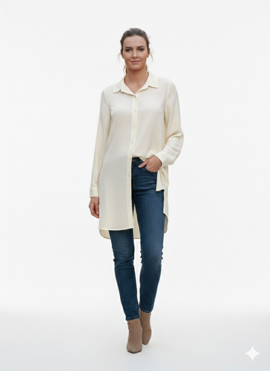 Convertible Long Sleeve Marshmallow