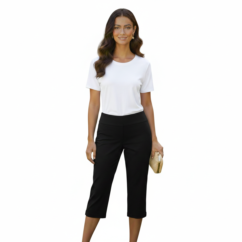 Pant Capri Black -Ruby Rd