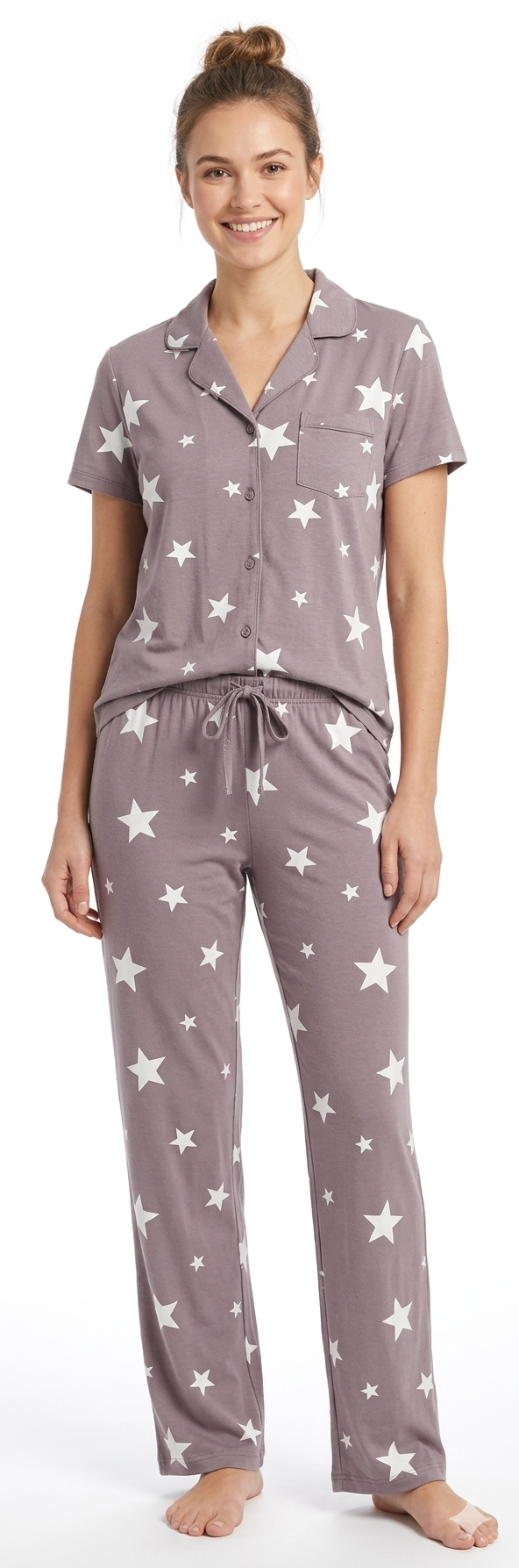 2PC Peached Jersey Sleep Sets Mauve Starts
