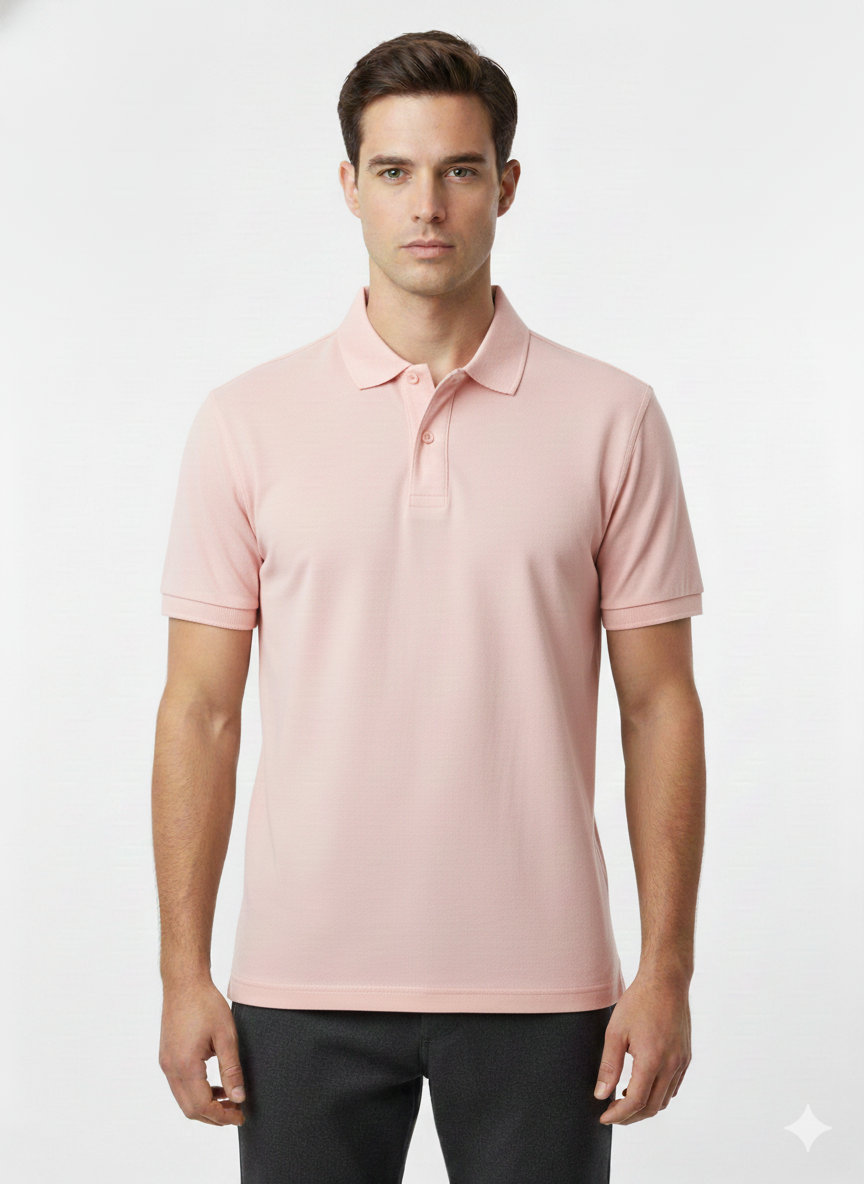 Polo Pique Classic Pink - Luigi Baretta