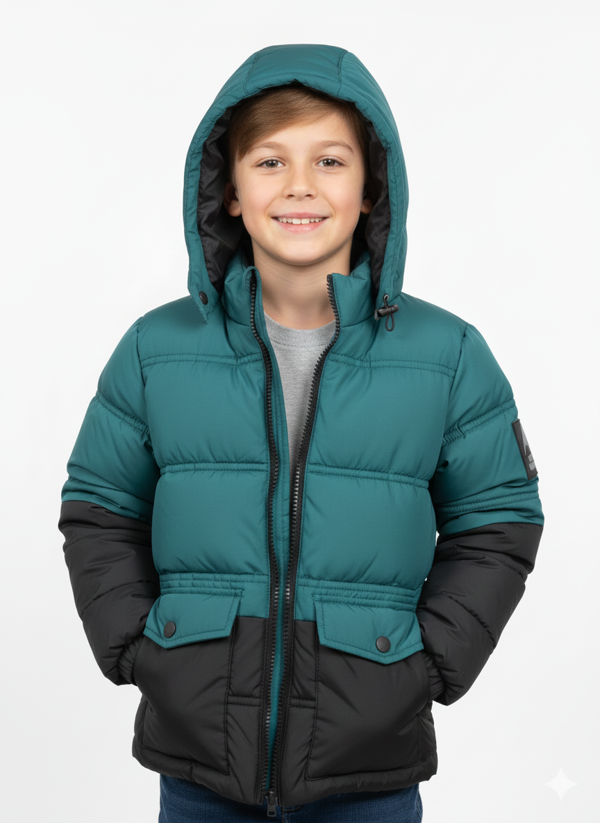 Double Pocket Puffer Teal