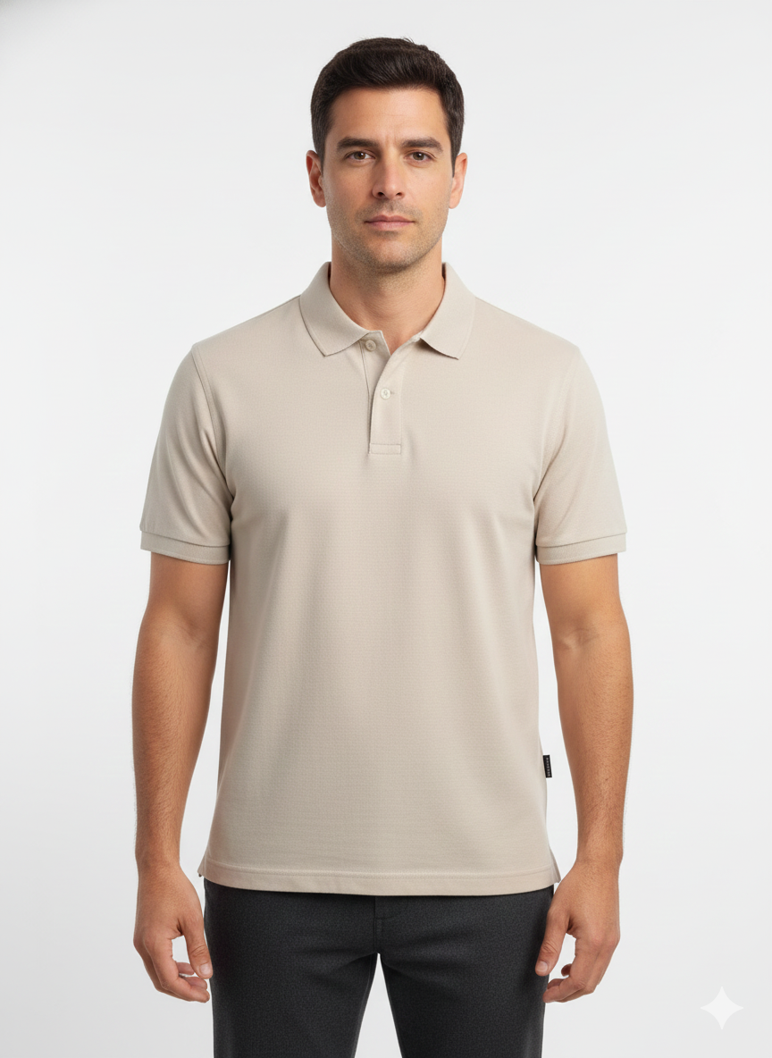 Polo Pique Classic Cream - Luigi Baretta