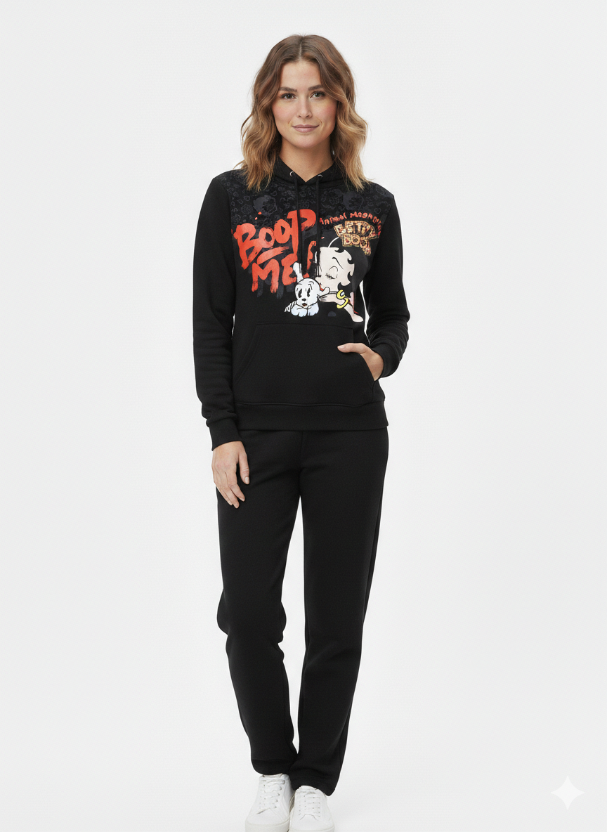 Betty Boop Basic Hoodie Black