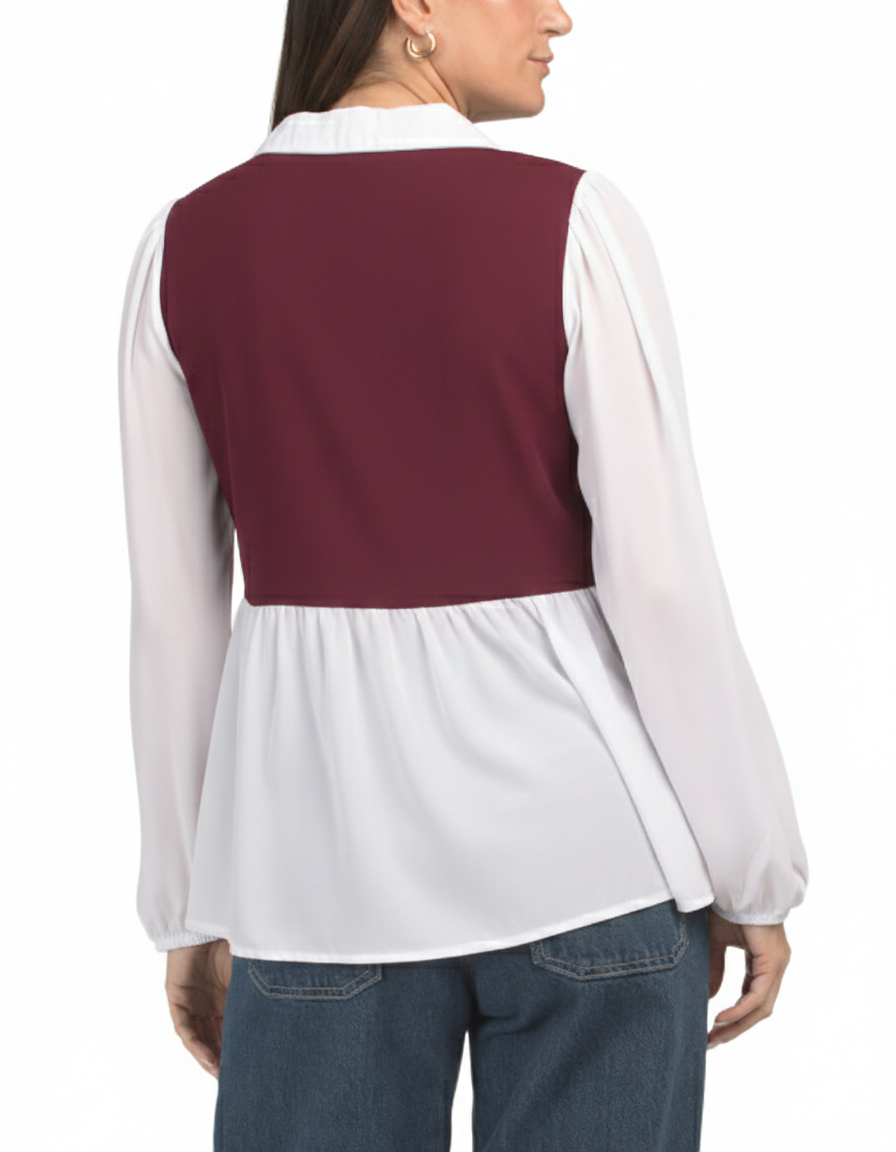 L/S Johnny Collar Wine