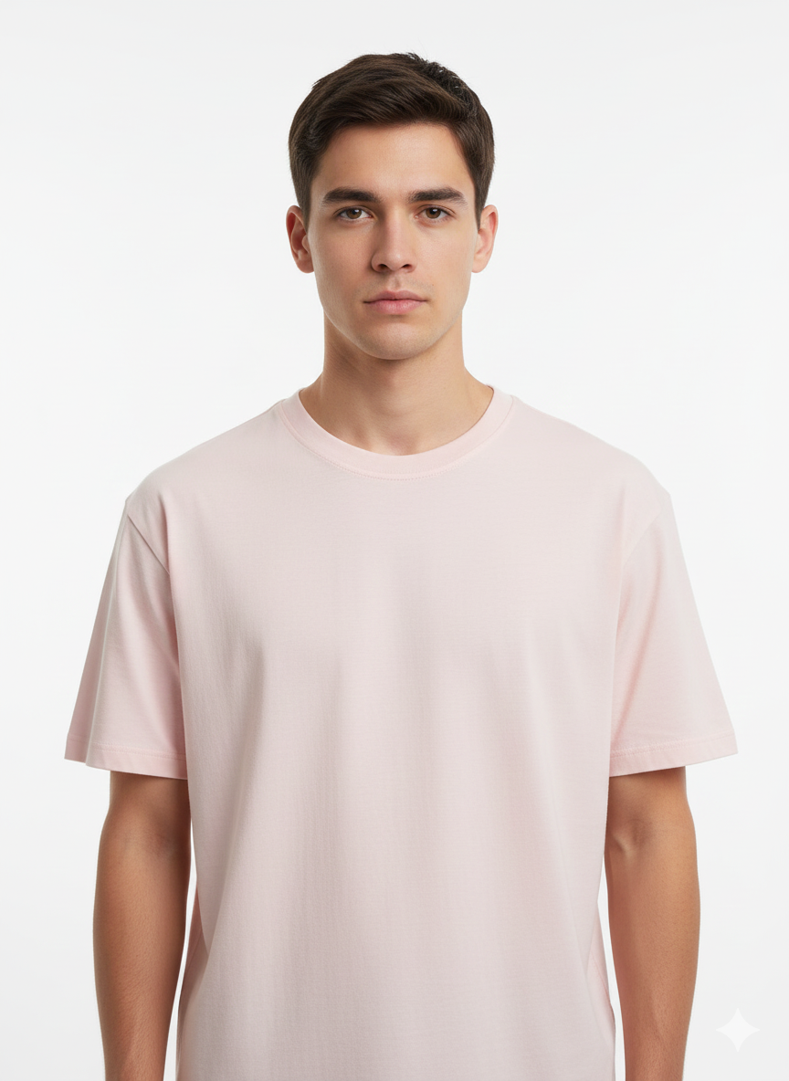 T-Shirt Relaxed Fit Light Pink - Luigi Baretta