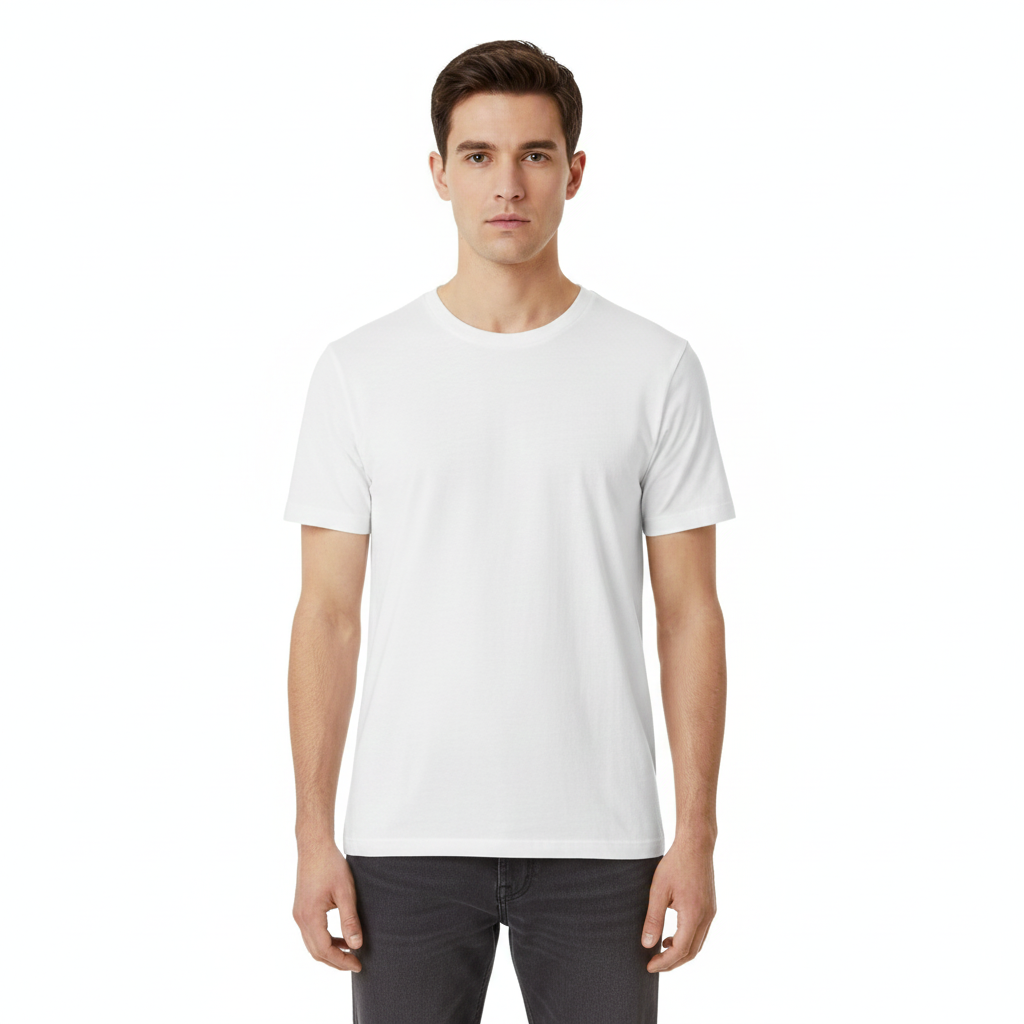 T-Shirt with round neck White