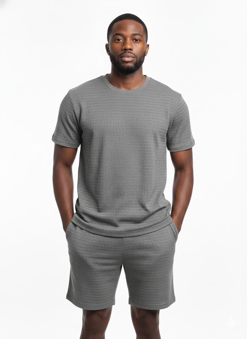 2-Piece set of Men's Grey Shorts - Just Blu