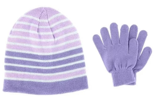 Girls Kinit 7-16 Hat/Glove Set Purple