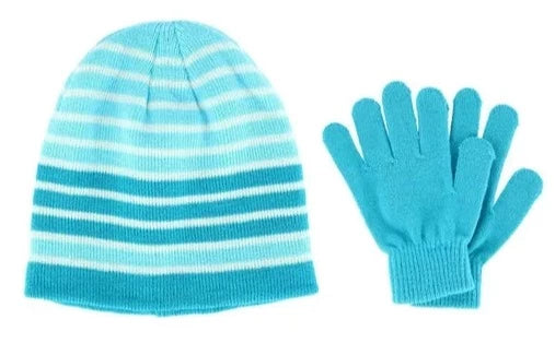 Girls Kinit 7-16 Hat/Glove Set Blue