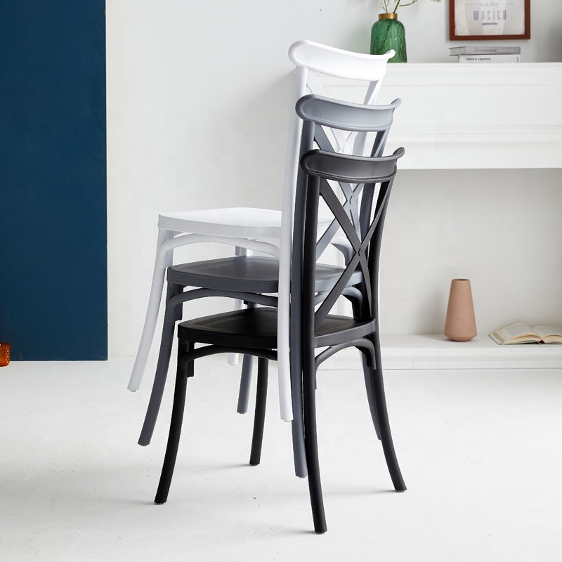Outdoor Events Restaurant Nordic Buy Furniture Silla Stackable PP Black