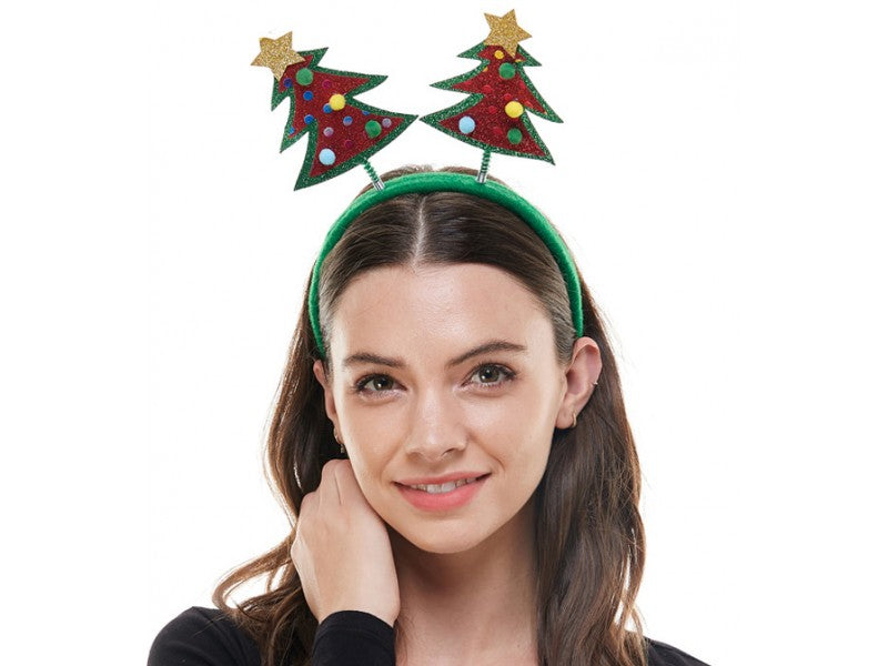 X'mas tree headband with bow tie set-2