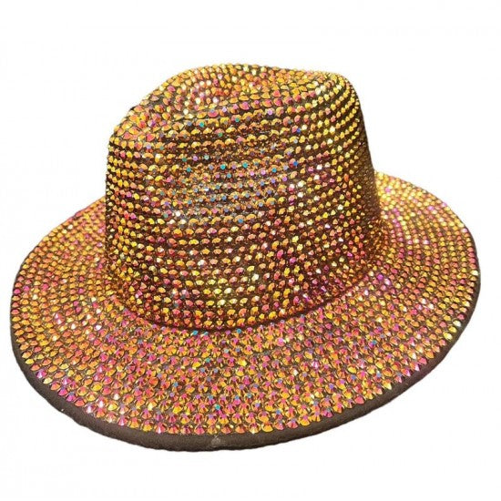 Rose Gold Rhinestone top hat