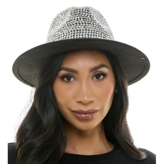 Silver Rhinestone top hat