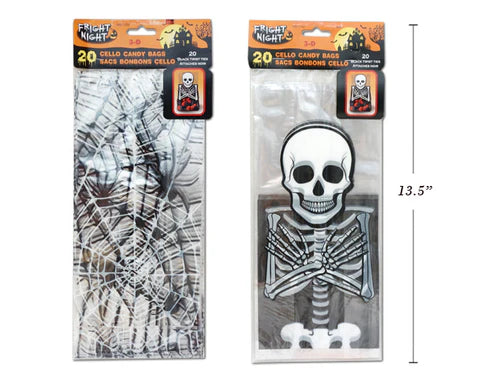 Halloween Pop Out Printed Cello Candy Bags 20 Pack