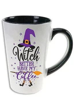 Halloween Tall Stoneware Mug With Sayings