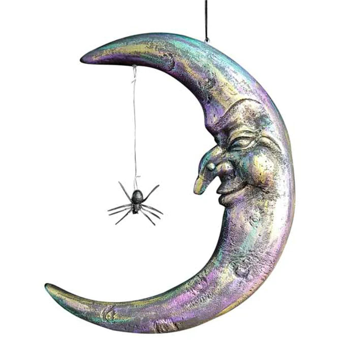 HANGING MOON WITH SPIDER