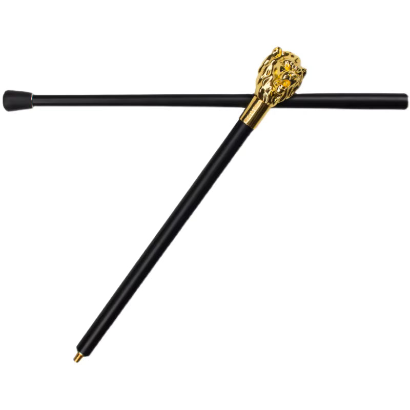 Deluxe Metal Golden Lion's Head Cane