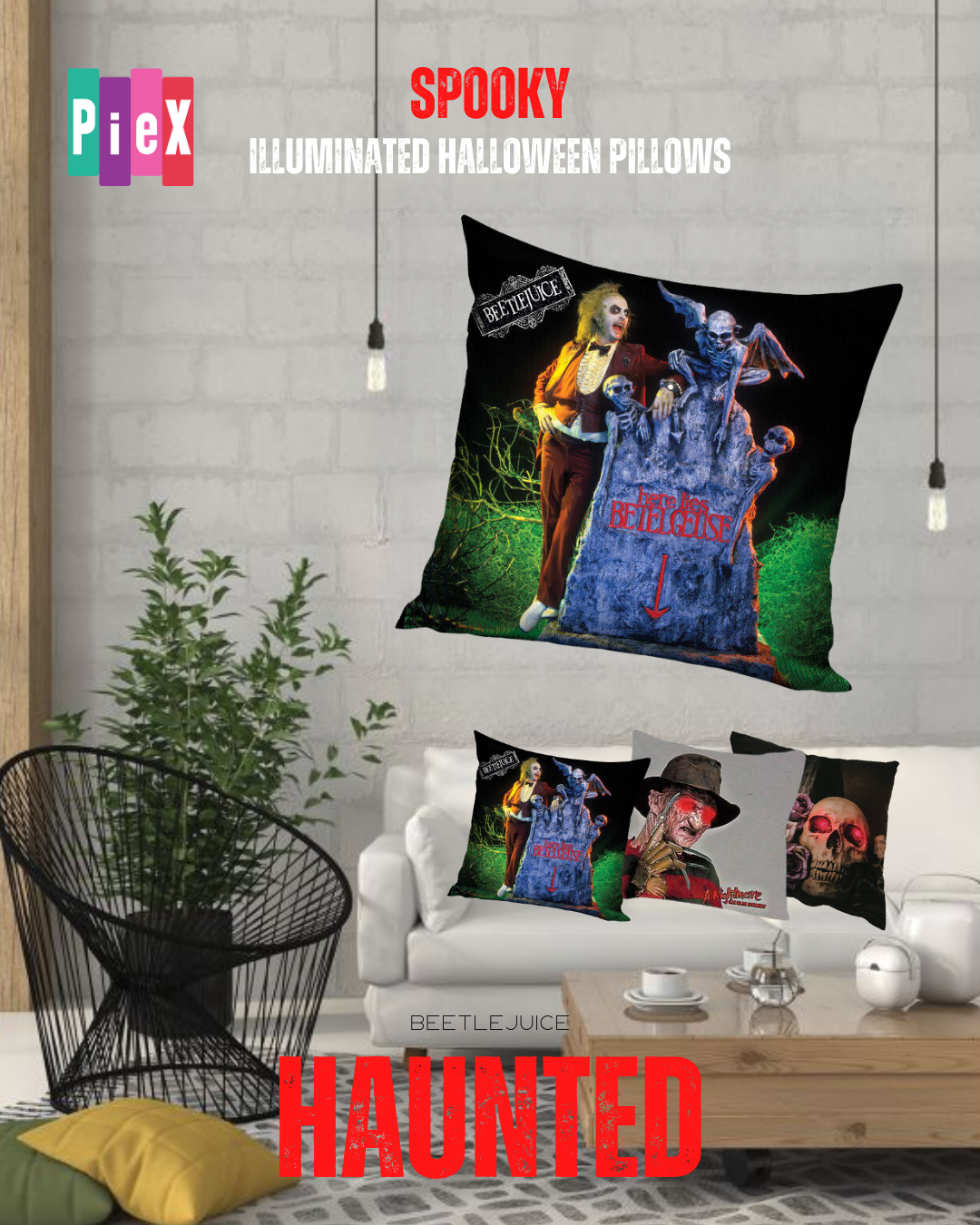 BEETLEJUICE LIGHT UP PILLOW
