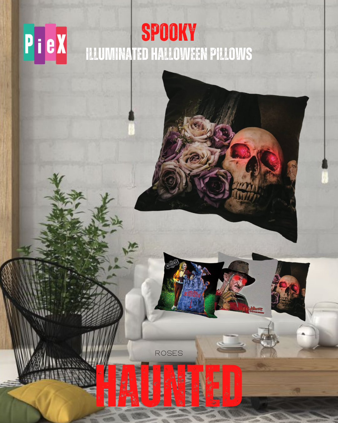 ROSES LIGHT UP PILLOW