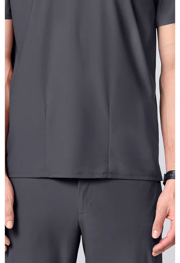 Camiseta de cuello redondo para hombre, color peltre