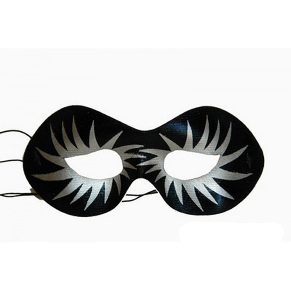 Black Flame Eye Masquerade Mask