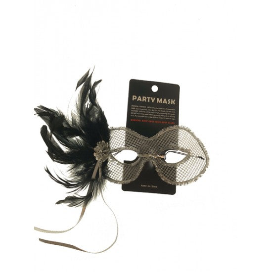 Fancy Party Eye Masks Black / Silver