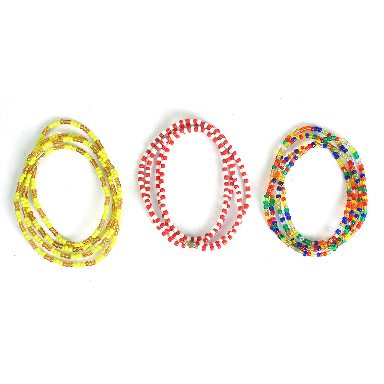 Kenyan Long Beaded Necklaces - Assorted Colors